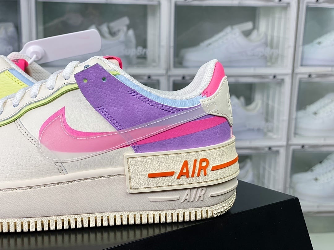 Nike Patchwork Creme, Amarelo, Roxo, Laranja 3M - Vista 9