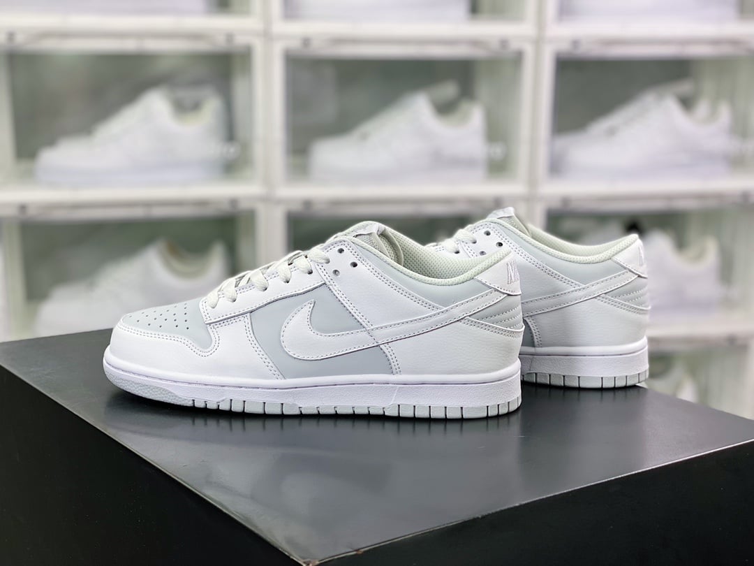 NK Dunk Low Patchwork Cinza Claro e Branco - Vista 2