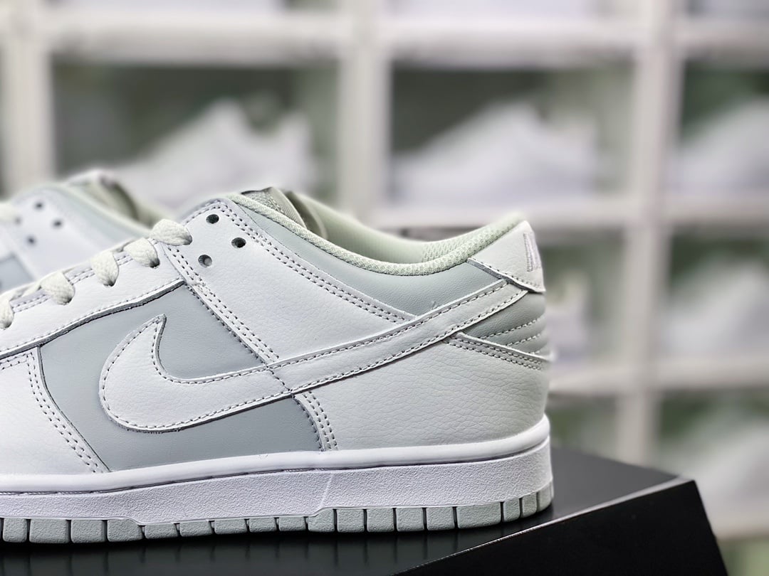 NK Dunk Low Patchwork Cinza Claro e Branco - Vista 9