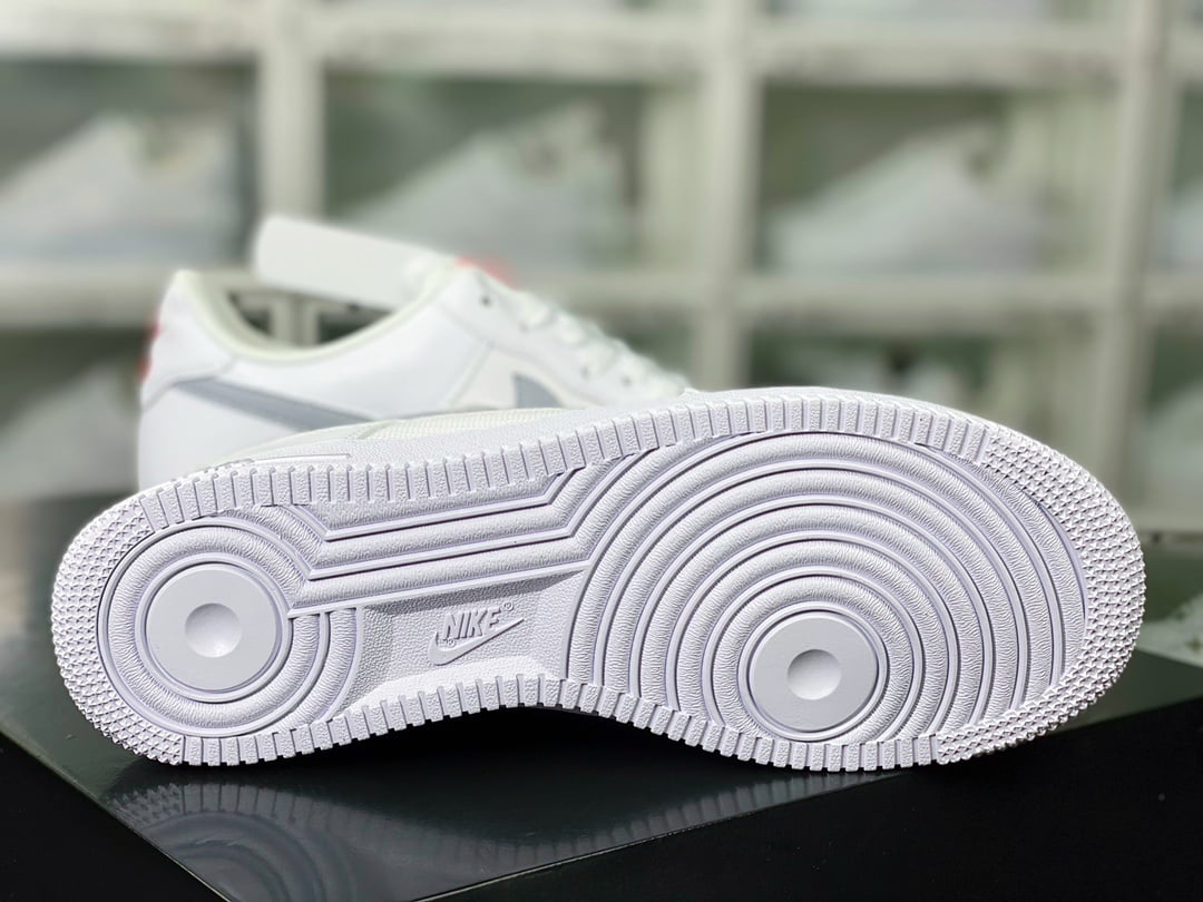 Nike Patchwork Branco, Cinza e Vermelho Double Hook - Vista 5