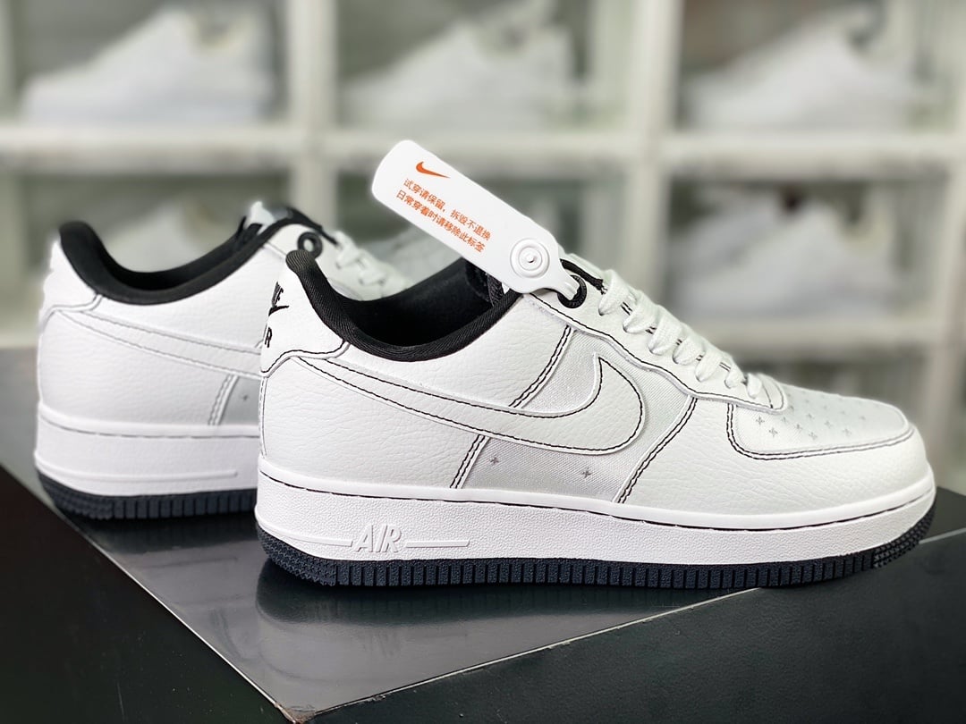Nike Patchwork Seda Branco, Preto e Prata - Vista 2