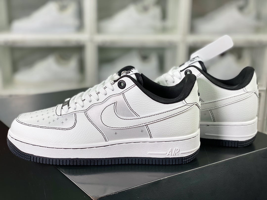 Nike Patchwork Seda Branco, Preto e Prata - Vista 3