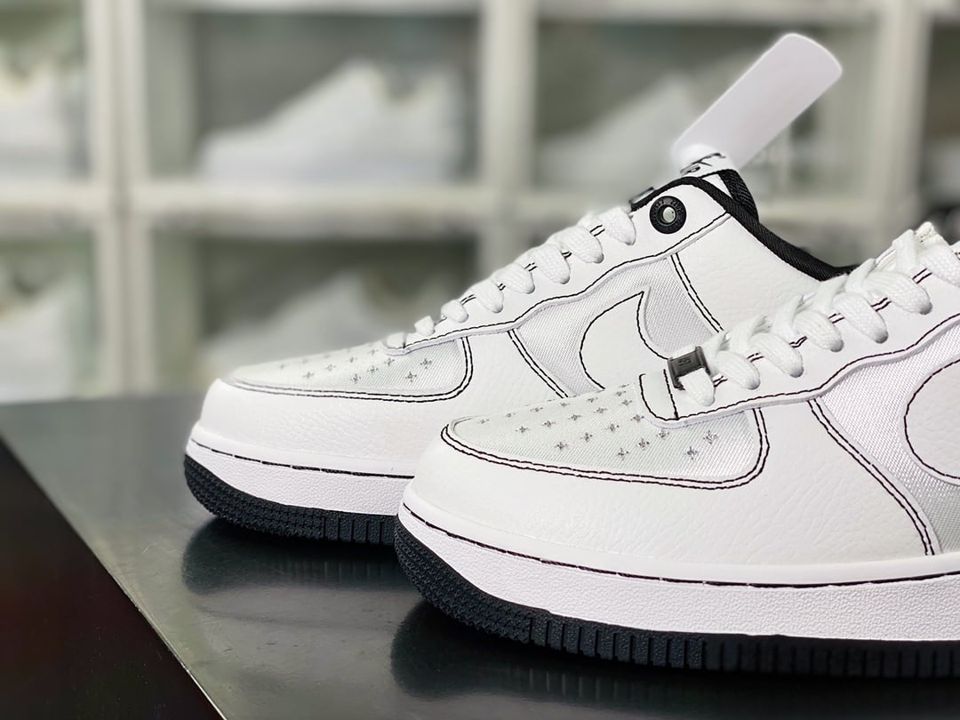 Nike Patchwork Seda Branco, Preto e Prata - Vista 8