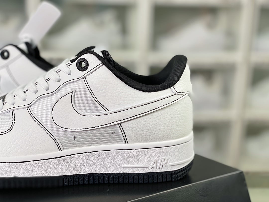 Nike Patchwork Seda Branco, Preto e Prata - Vista 9