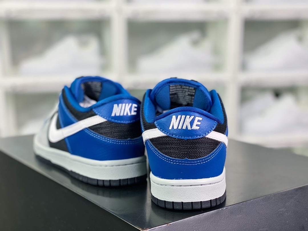 NK Dunk Low Cinza Azul Branco - Vista 4
