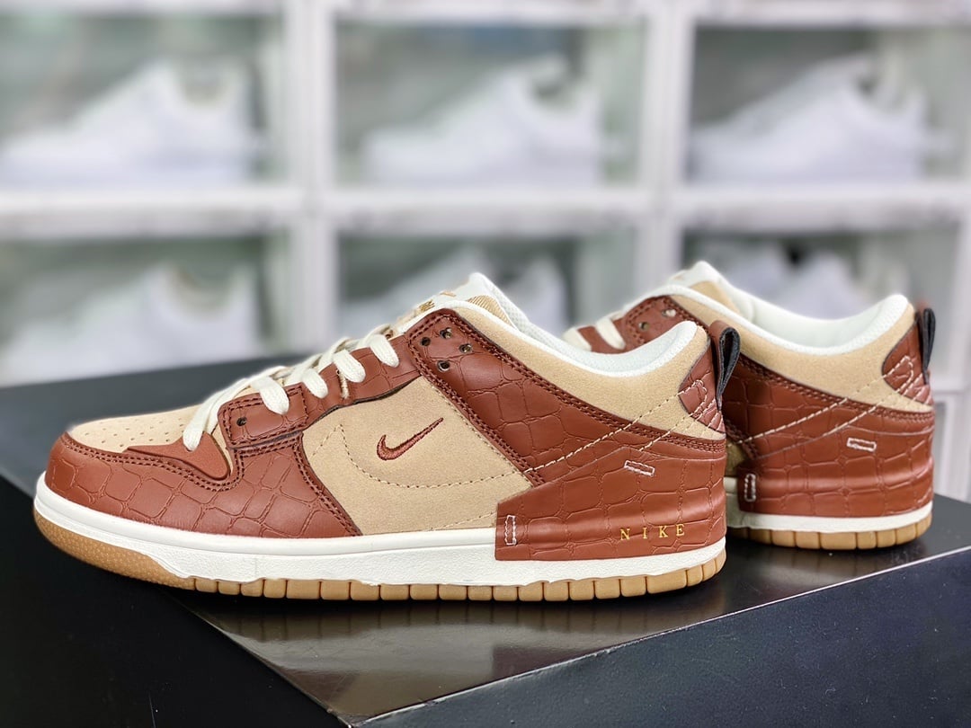 NK Dunk Low Mocha Chocolate Crocodilo - Vista 3