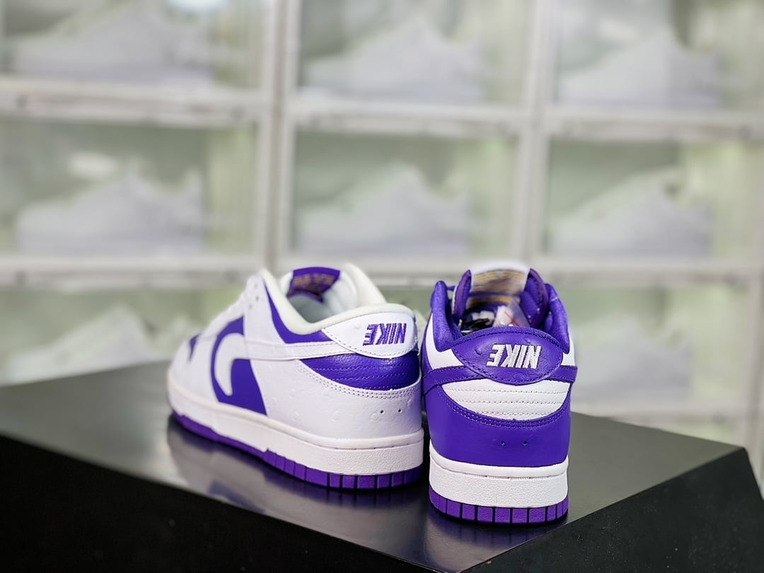 NK Dunk Low Torn Paper Dupla Branco e Roxo - Vista 3