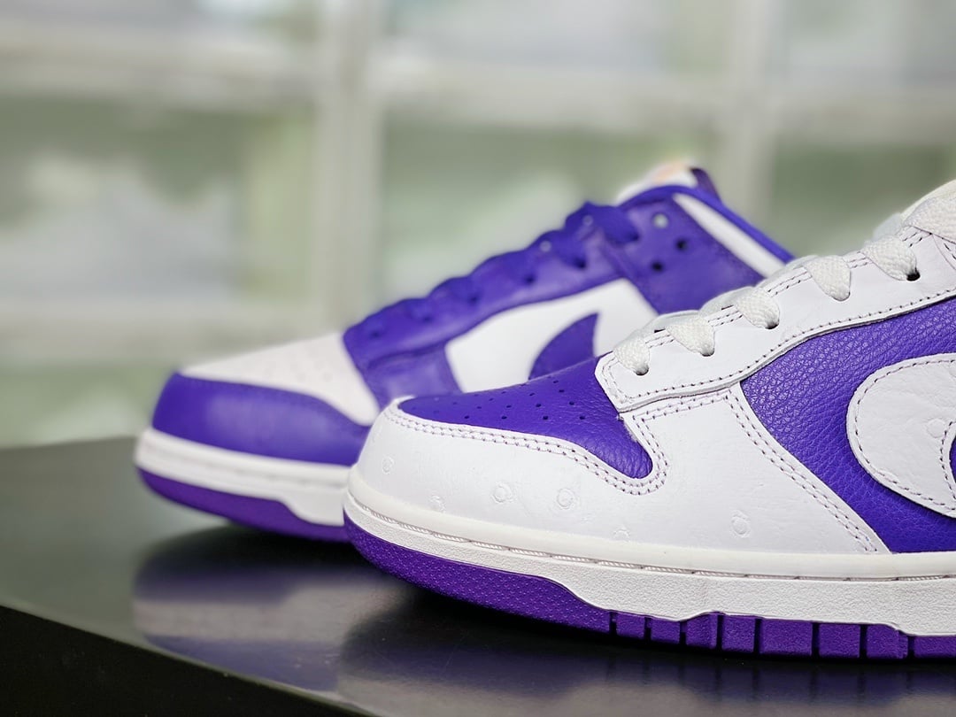 NK Dunk Low Torn Paper Dupla Branco e Roxo - Vista 8