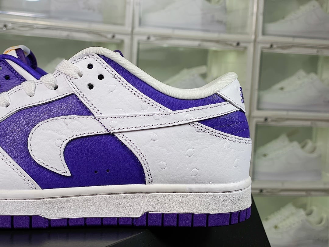 NK Dunk Low Torn Paper Dupla Branco e Roxo - Vista 9