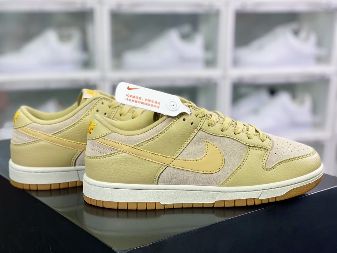 NK Dunk Low Marrom Amarelo - Vista 2