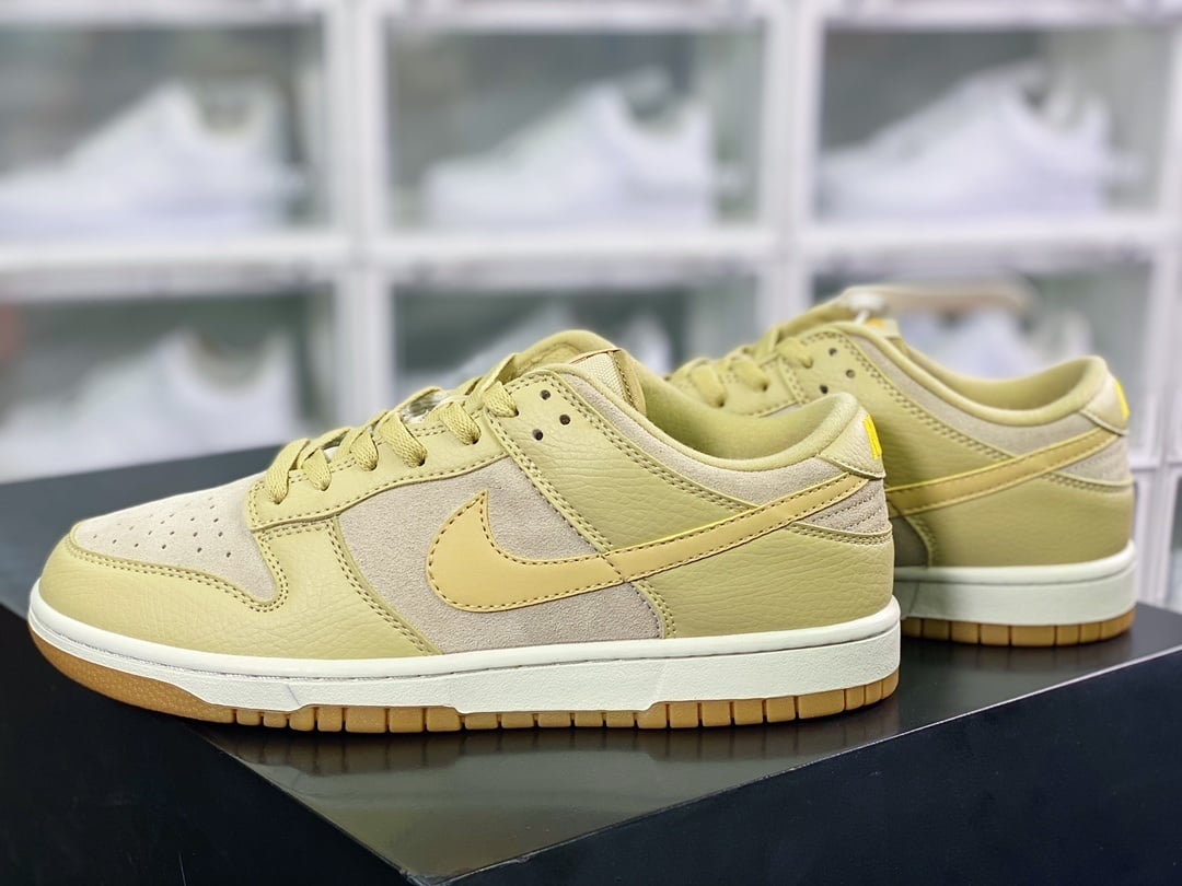 NK Dunk Low Marrom Amarelo - Vista 3