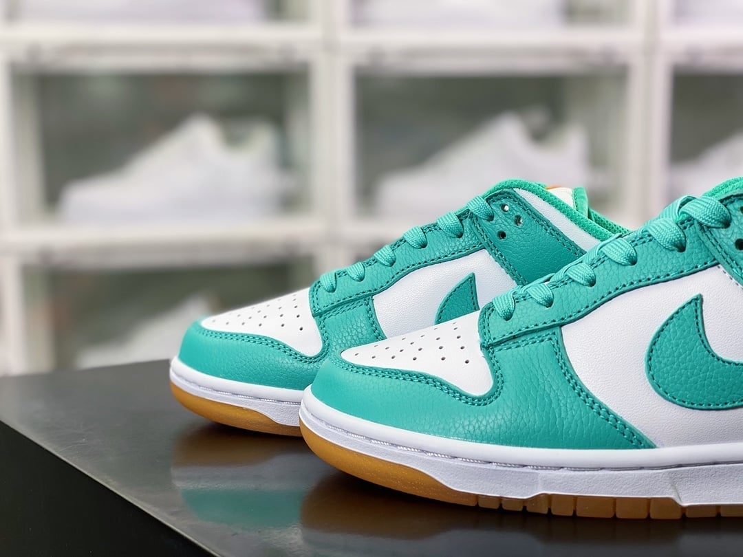 NK Dunk Low Water Duck e Tiffany Branco e Verde - Vista 8