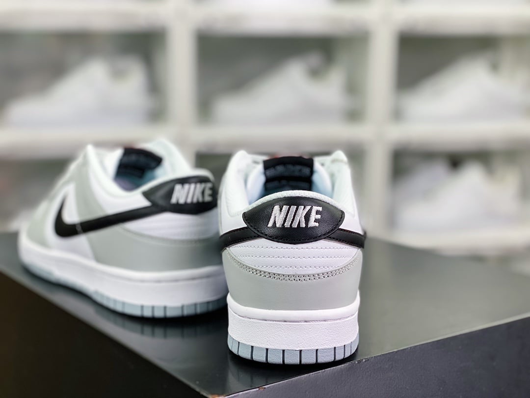 NK Dunk Low Cinzento Branco Preto Raspadinha - Vista 4