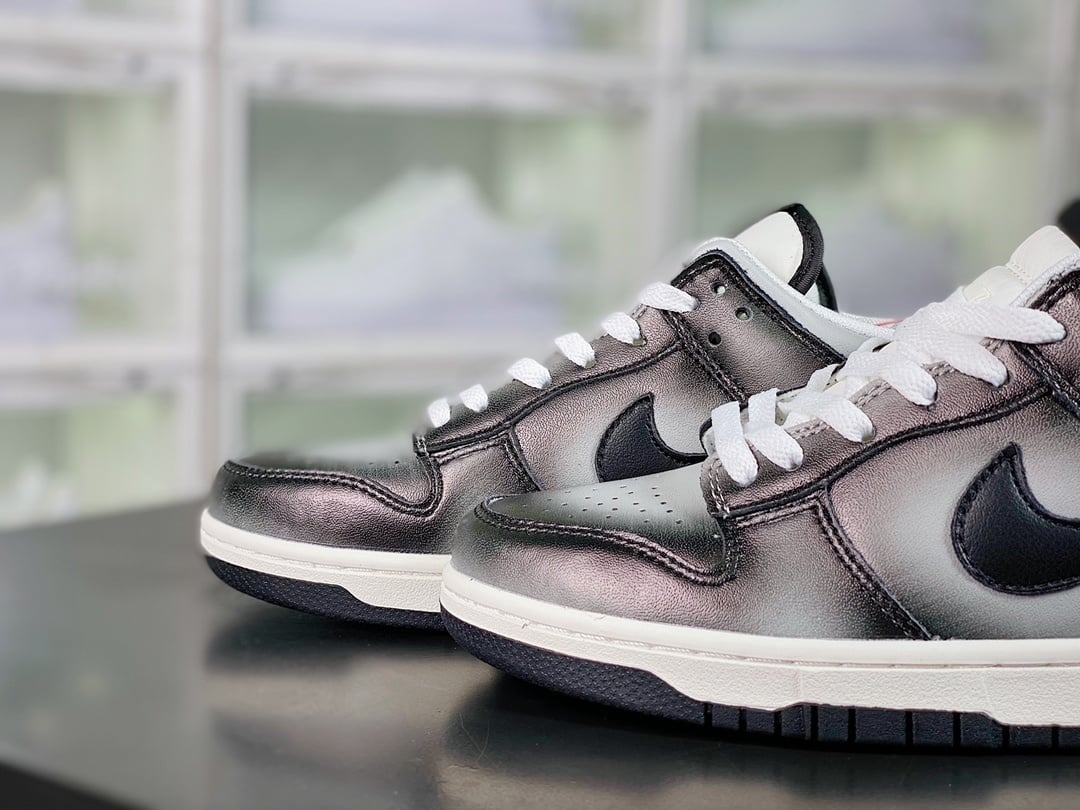 NK Dunk Low Gradiente Preto e Cinza Low - Vista 8