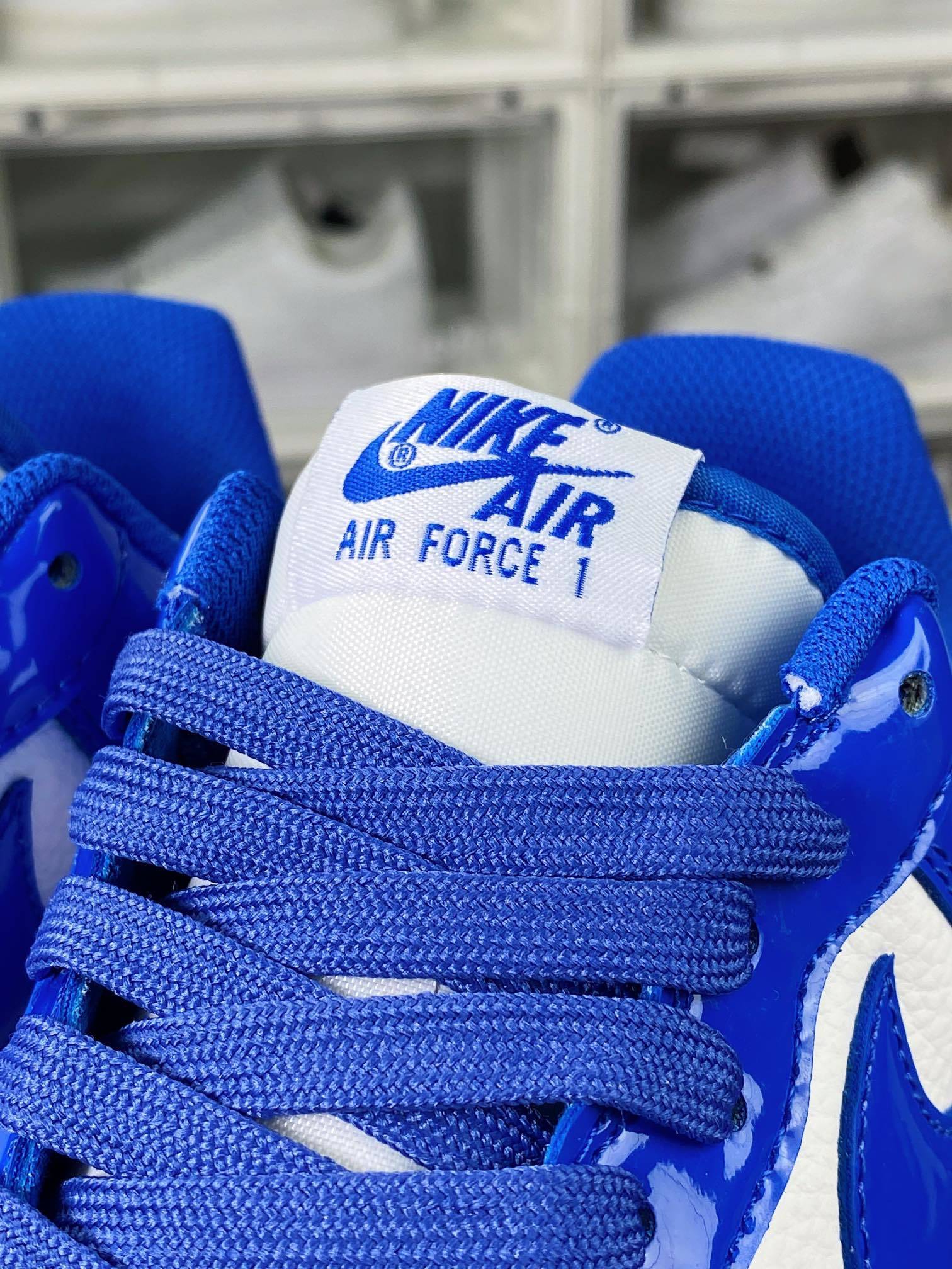 Nike Verniz Royal Blue e Branco - Vista 7