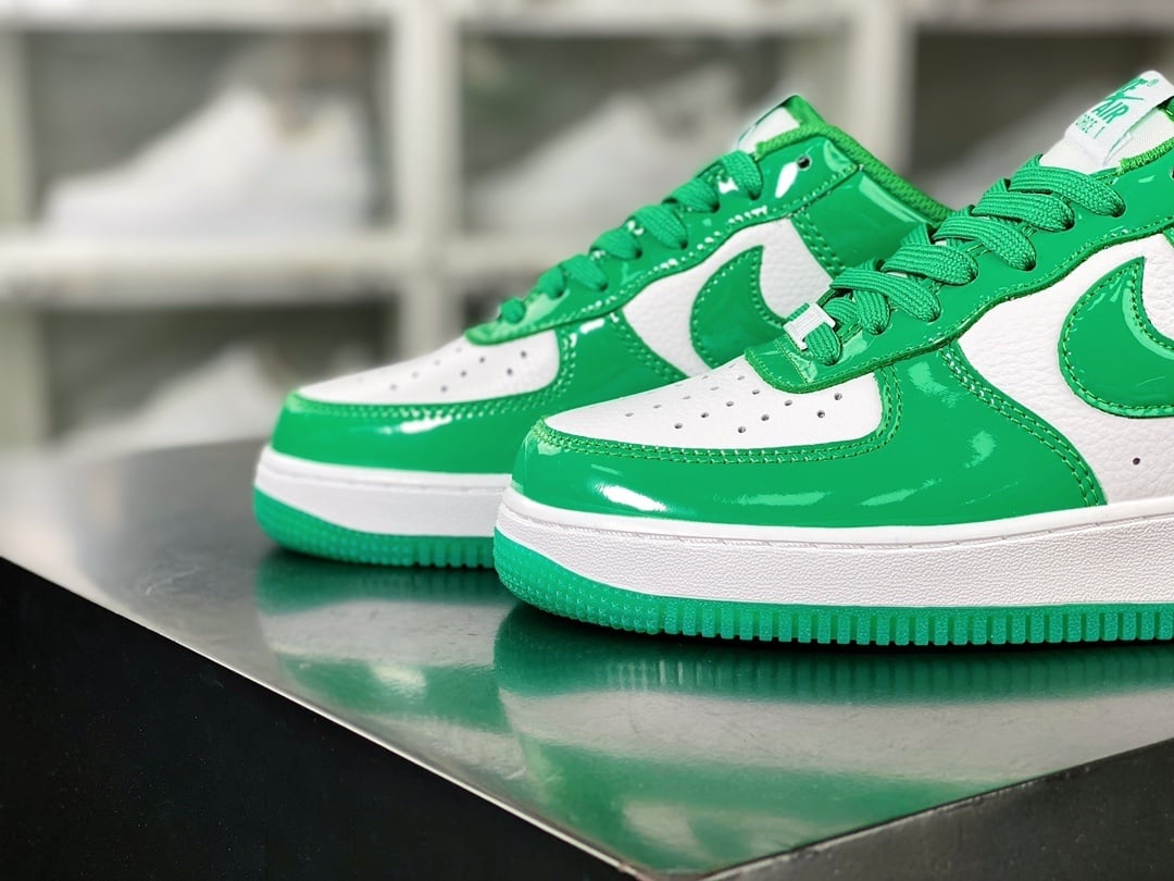 Nike Verniz Verde e Branco - Vista 8