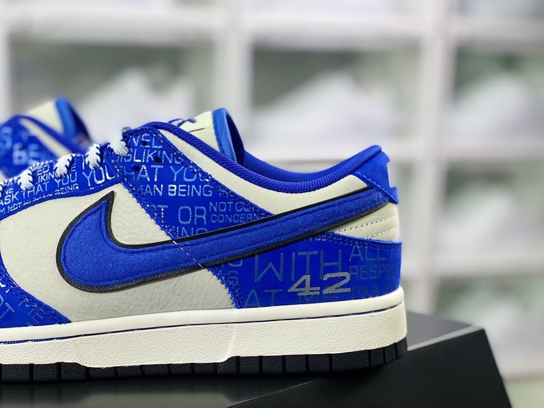 NK Dunk Low Cinza e Branco em Camurça - Vista 9