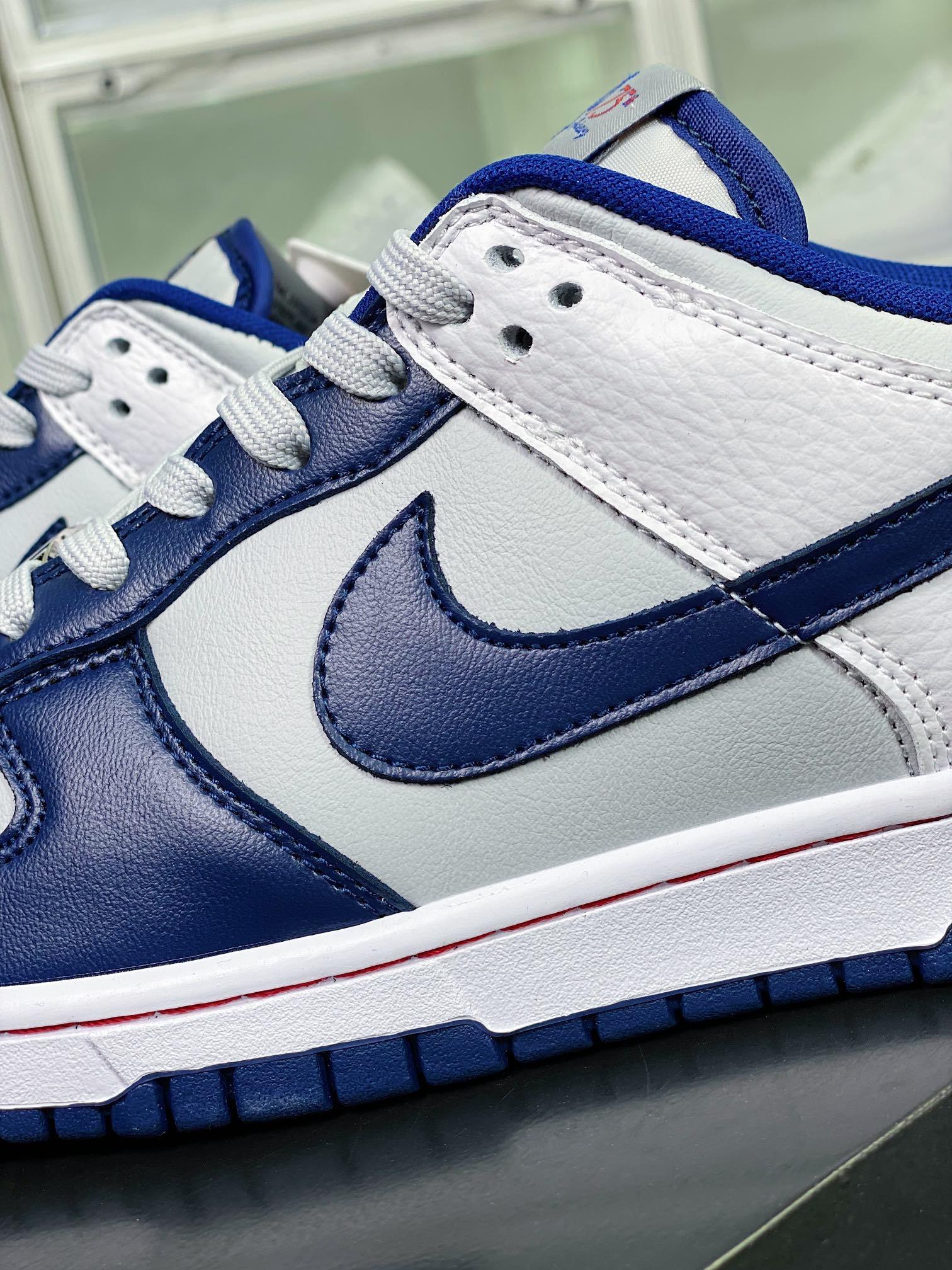 NK Dunk Low Cinza, Azul e Branco Brooklyn Nets - Vista 7