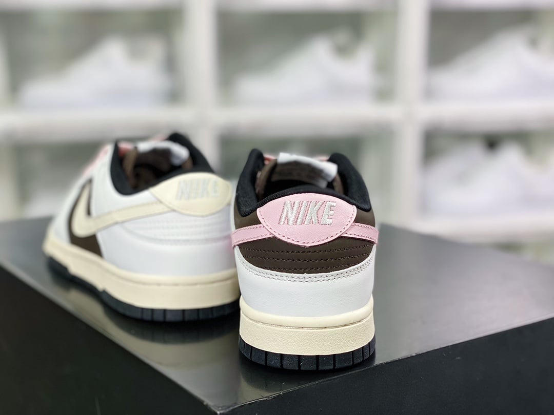 NK Dunk Low Branco Marrom Mocha Dual - Vista 4