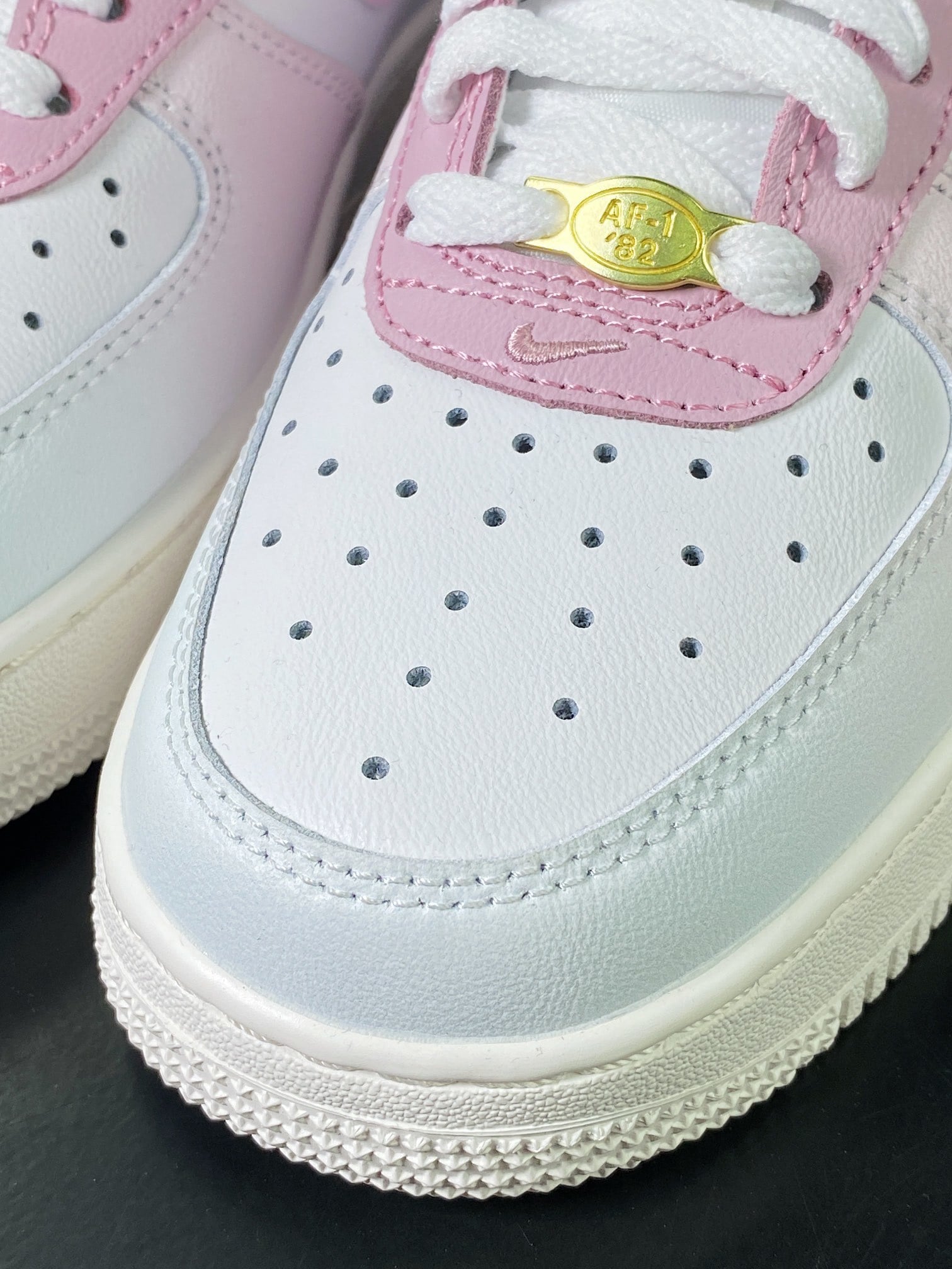 Nike Leather Branco Gradiente Roxo - Vista 6