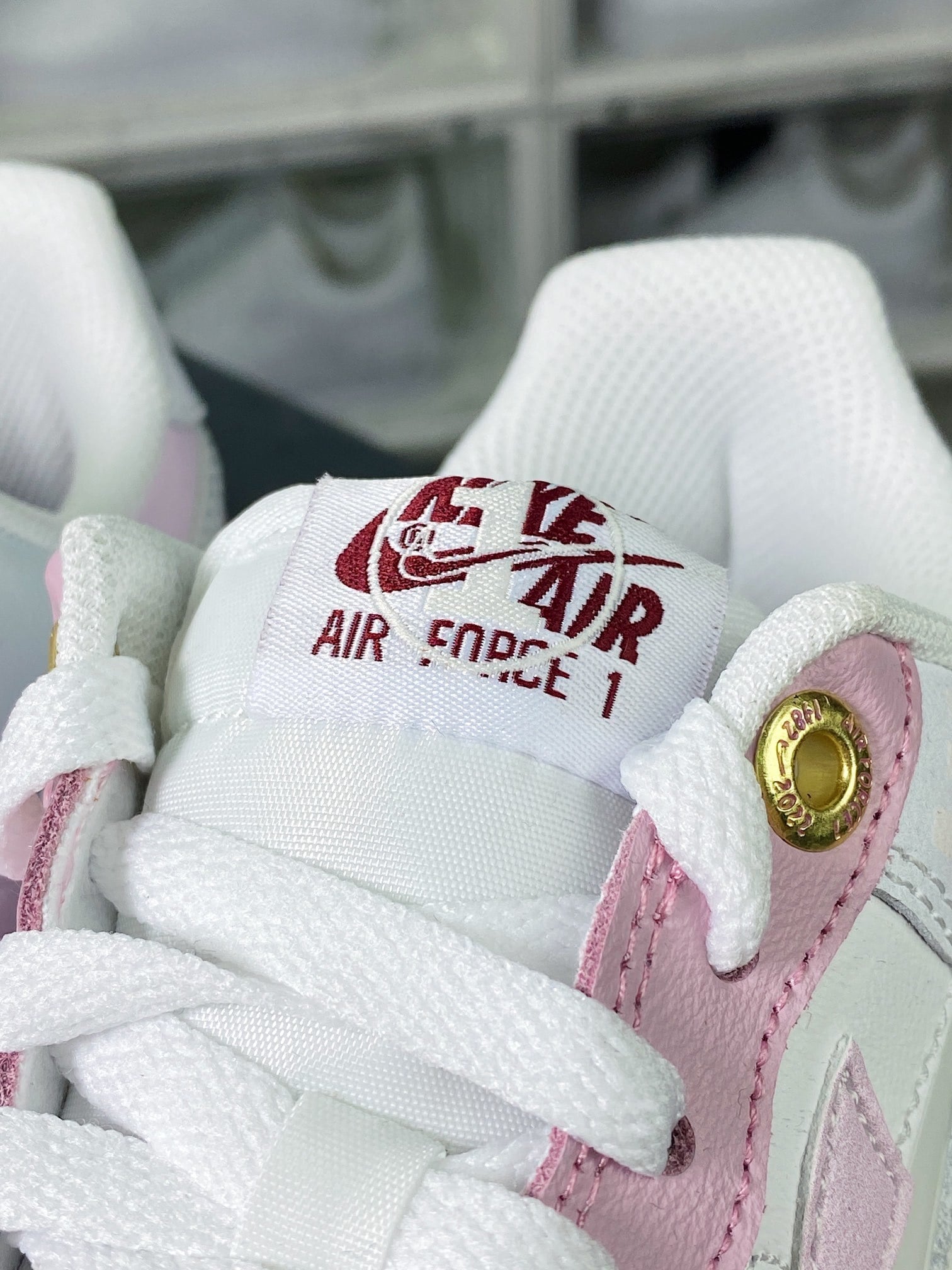 Nike Leather Branco Gradiente Roxo - Vista 7