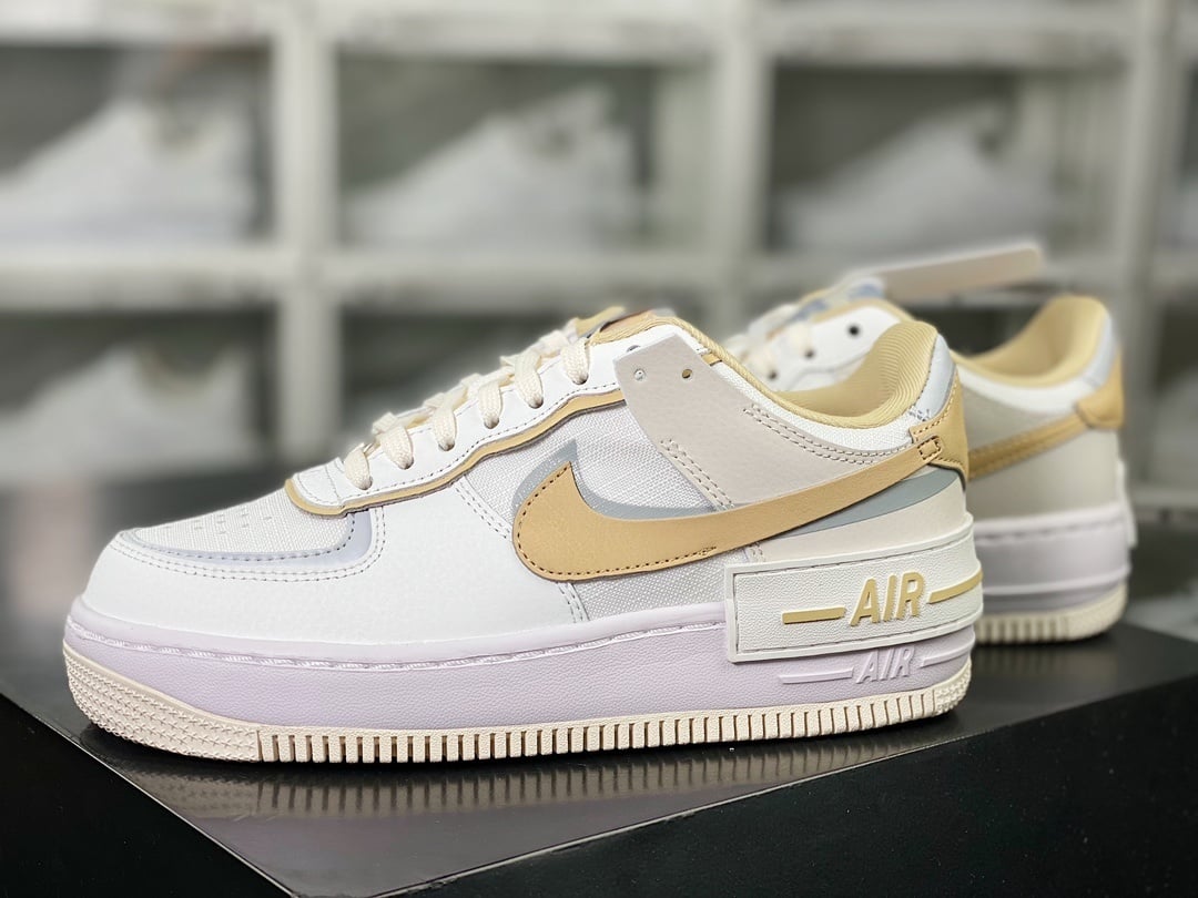 Nike Leather Branco, Cinza e Amarelo - Vista 2