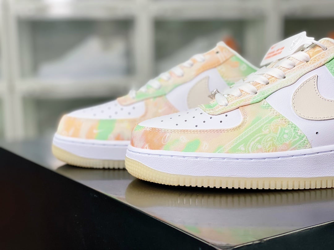Nike Tie-Dye Branco Colorido Paisley - Vista 8