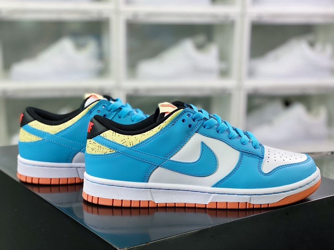 NK Dunk Low Branco e Azul Irving - Vista 2
