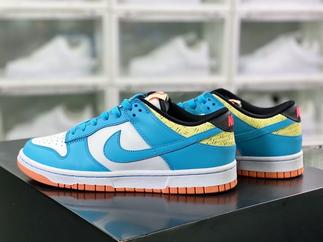 NK Dunk Low Branco e Azul Irving - Vista 3