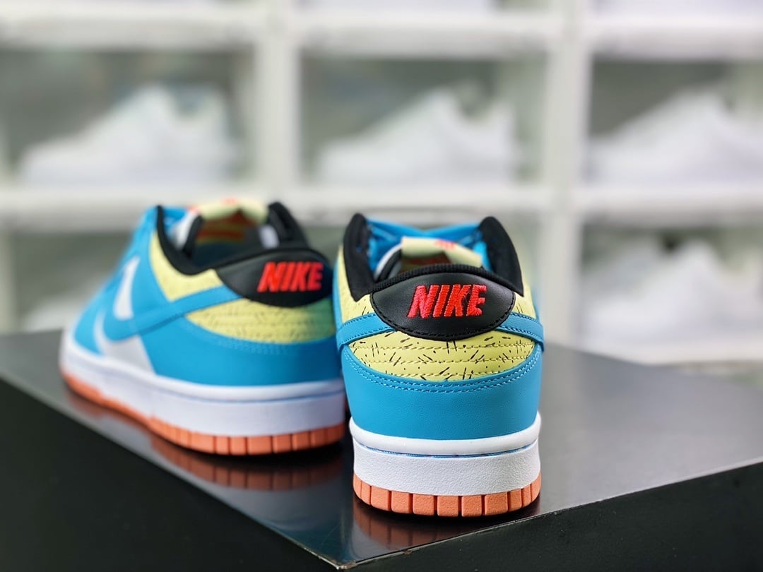 NK Dunk Low Branco e Azul Irving - Vista 4