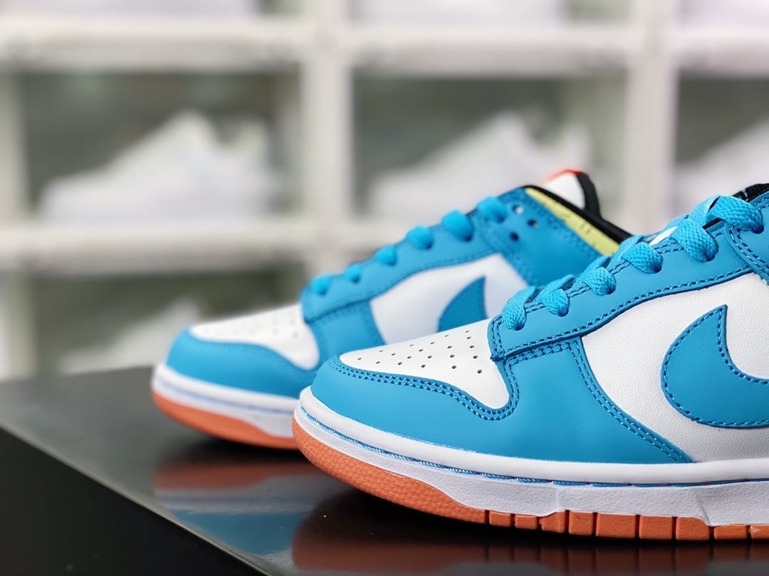 NK Dunk Low Branco e Azul Irving - Vista 8