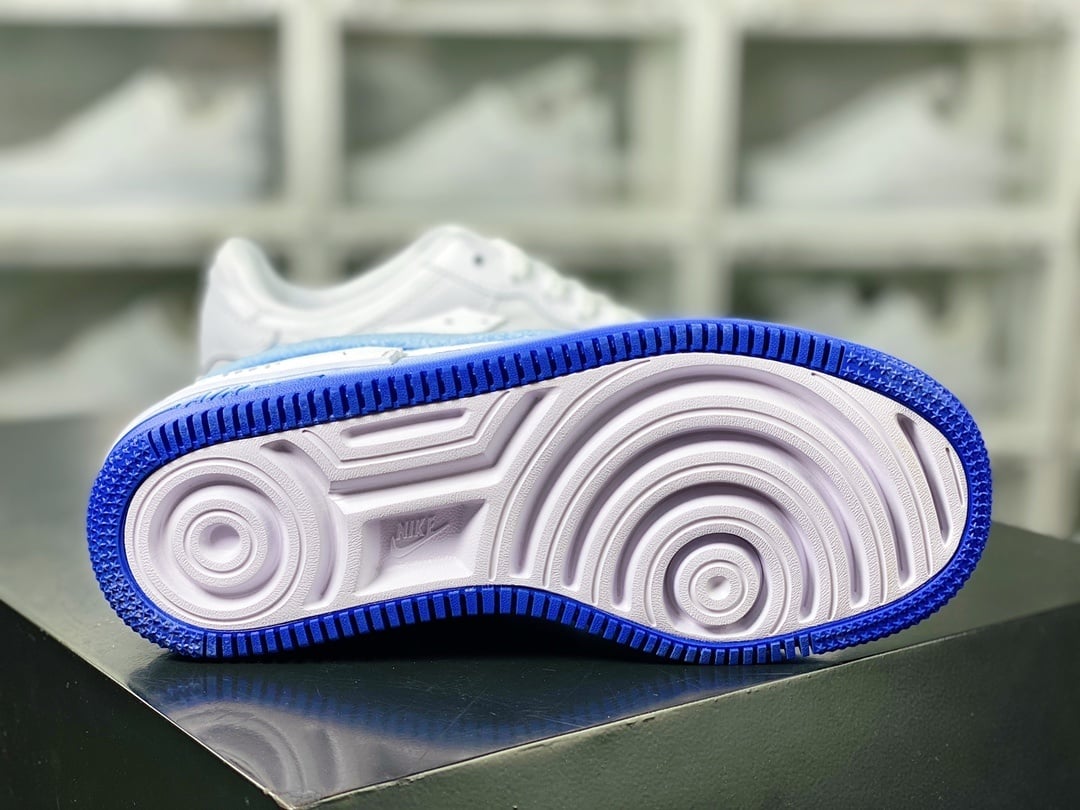 Nike Leather Branco e Azul Gradiente - Vista 5