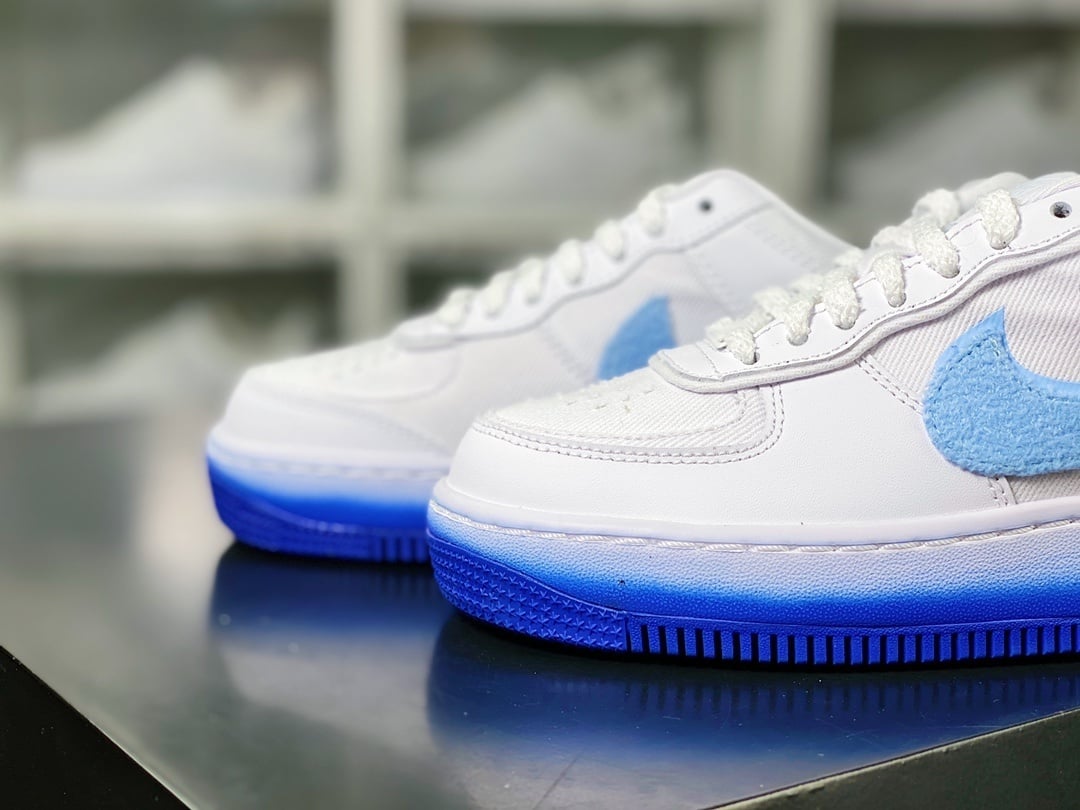 Nike Leather Branco e Azul Gradiente - Vista 8