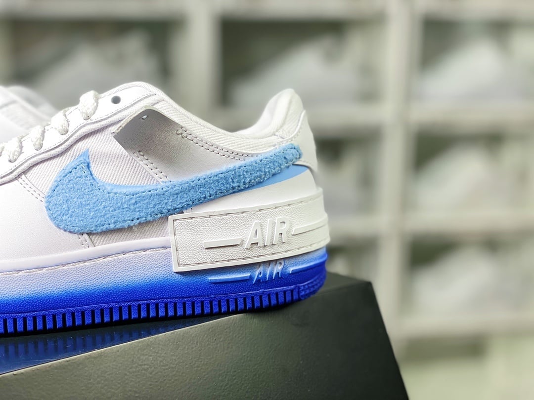 Nike Leather Branco e Azul Gradiente - Vista 9
