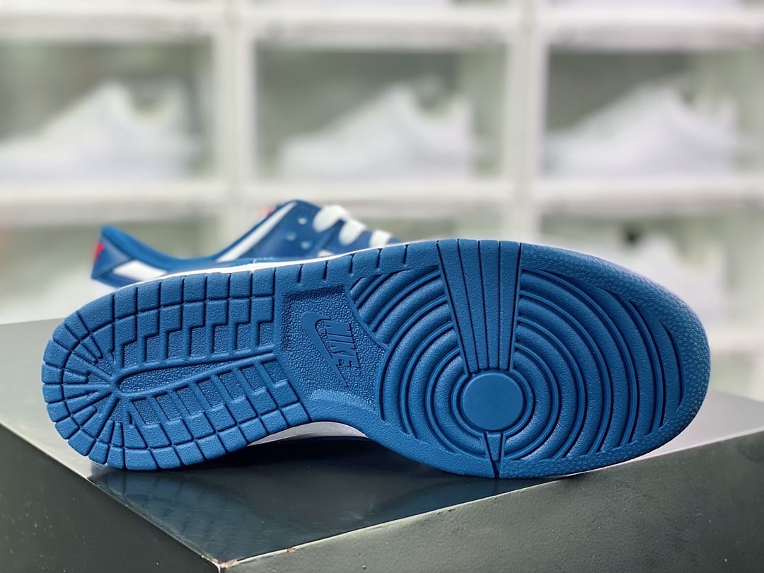 NK Dunk Low Branco e Azul Marinho - Vista 5