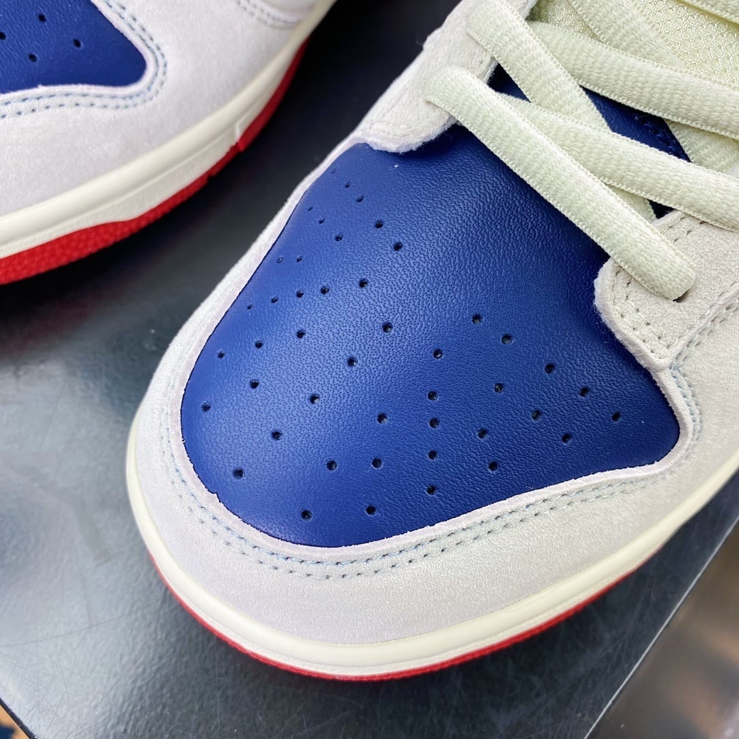 NK Dunk Low Azul Royal e Cinza em Camurça - Vista 5