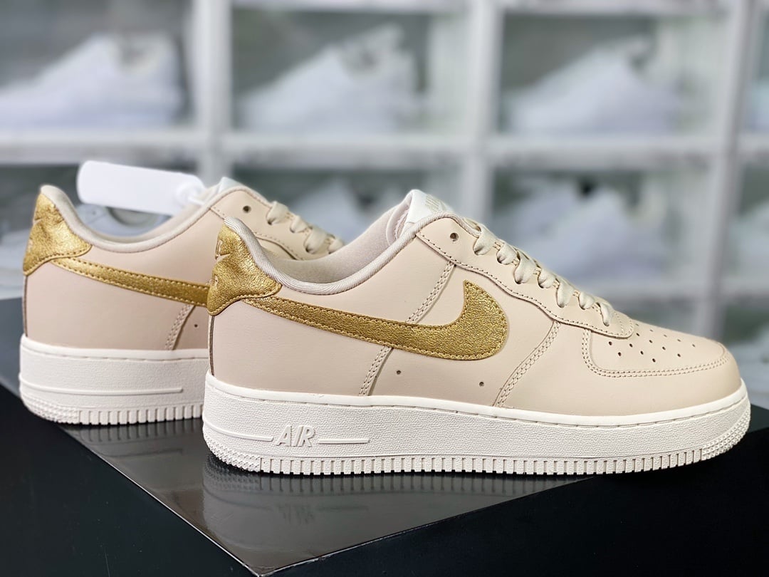 Nike Leather Khaki, Amêndoa e Ouro Hook - Vista 2