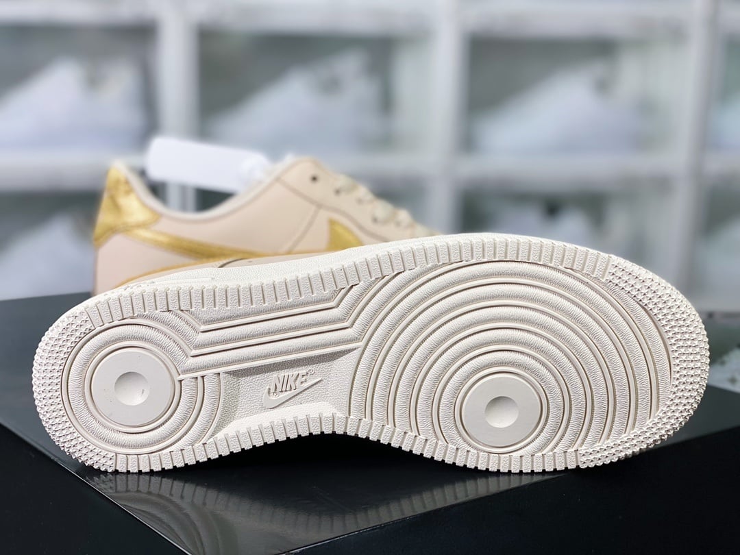 Nike Leather Khaki, Amêndoa e Ouro Hook - Vista 5