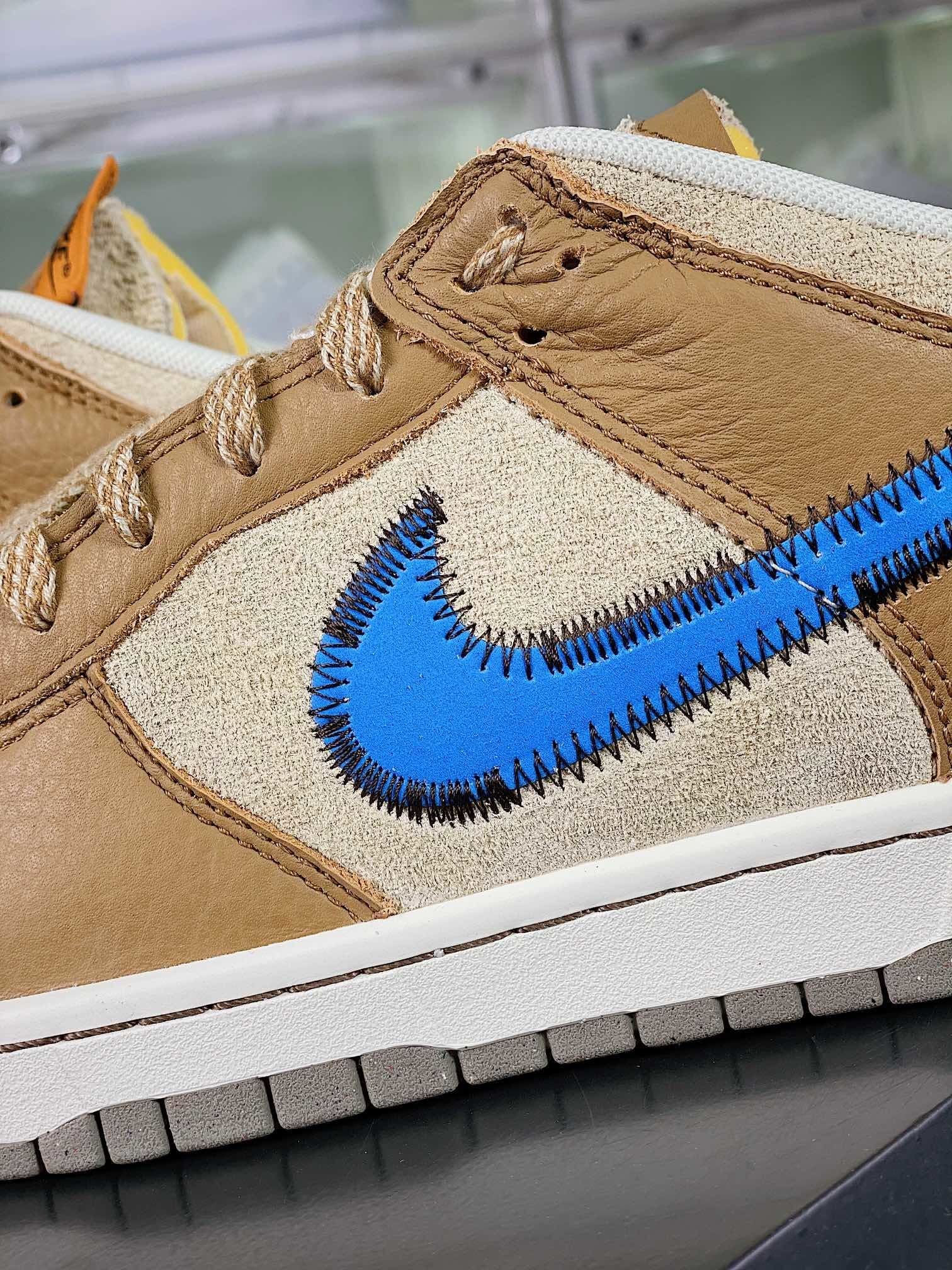 NK Dunk Low Furry Bear Marrom e Azul - Vista 7