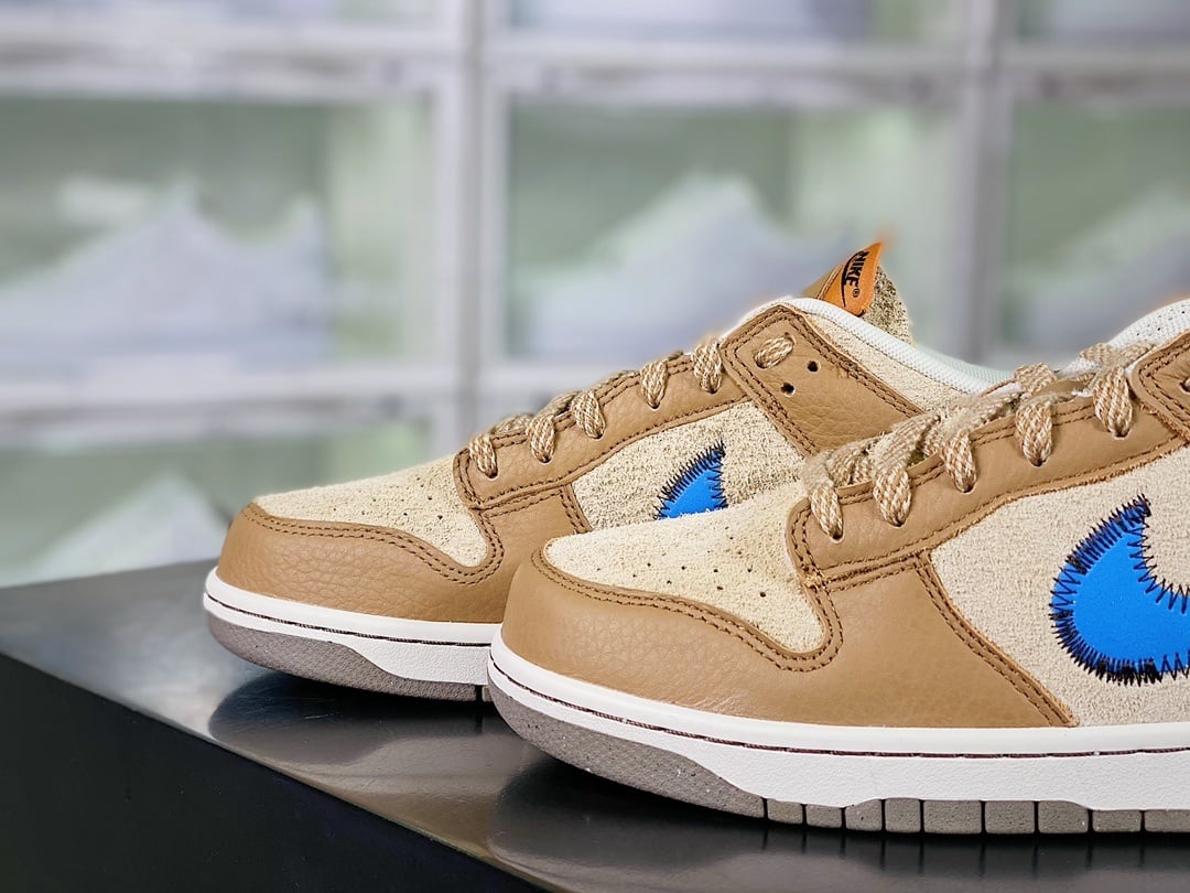 NK Dunk Low Furry Bear Marrom e Azul - Vista 8
