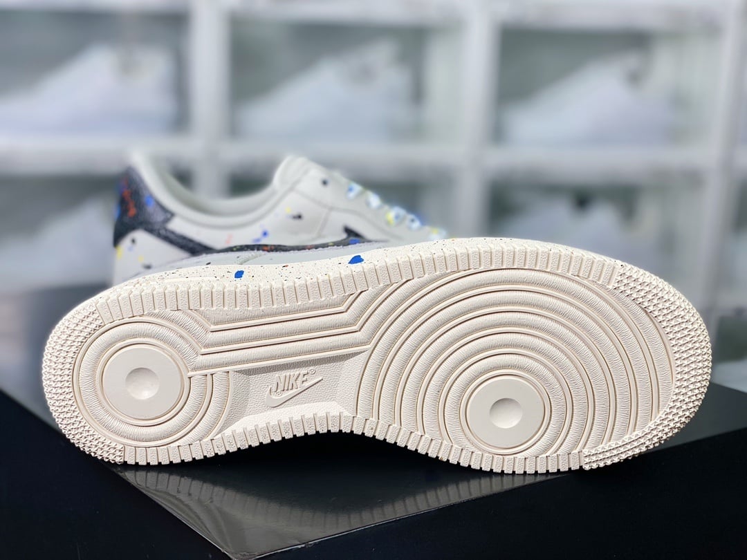 Nike Leather Cinza Lama com Splatter - Vista 5
