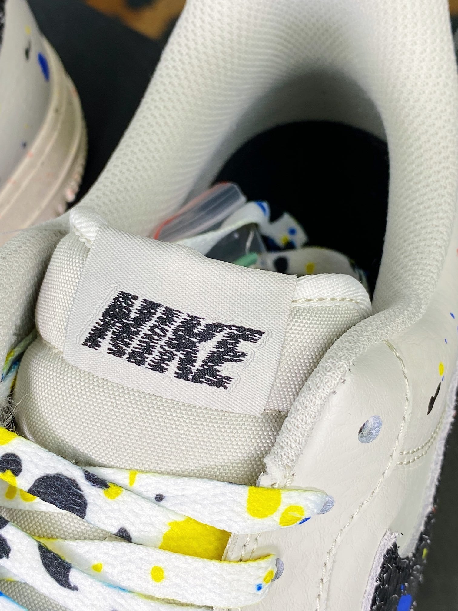 Nike Leather Cinza Lama com Splatter - Vista 7