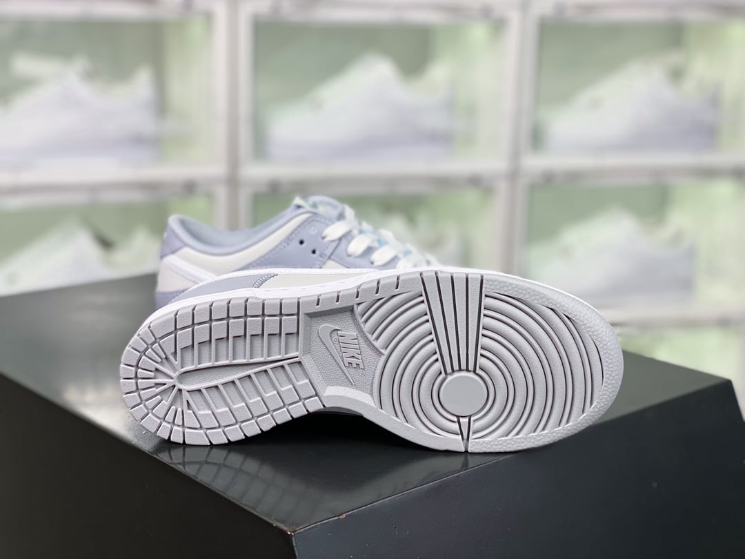 NK Dunk Low Couro Cinza, Branco e Fumaça - Vista 4