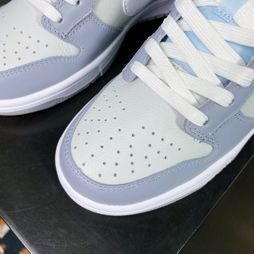NK Dunk Low Couro Cinza, Branco e Fumaça - Vista 5