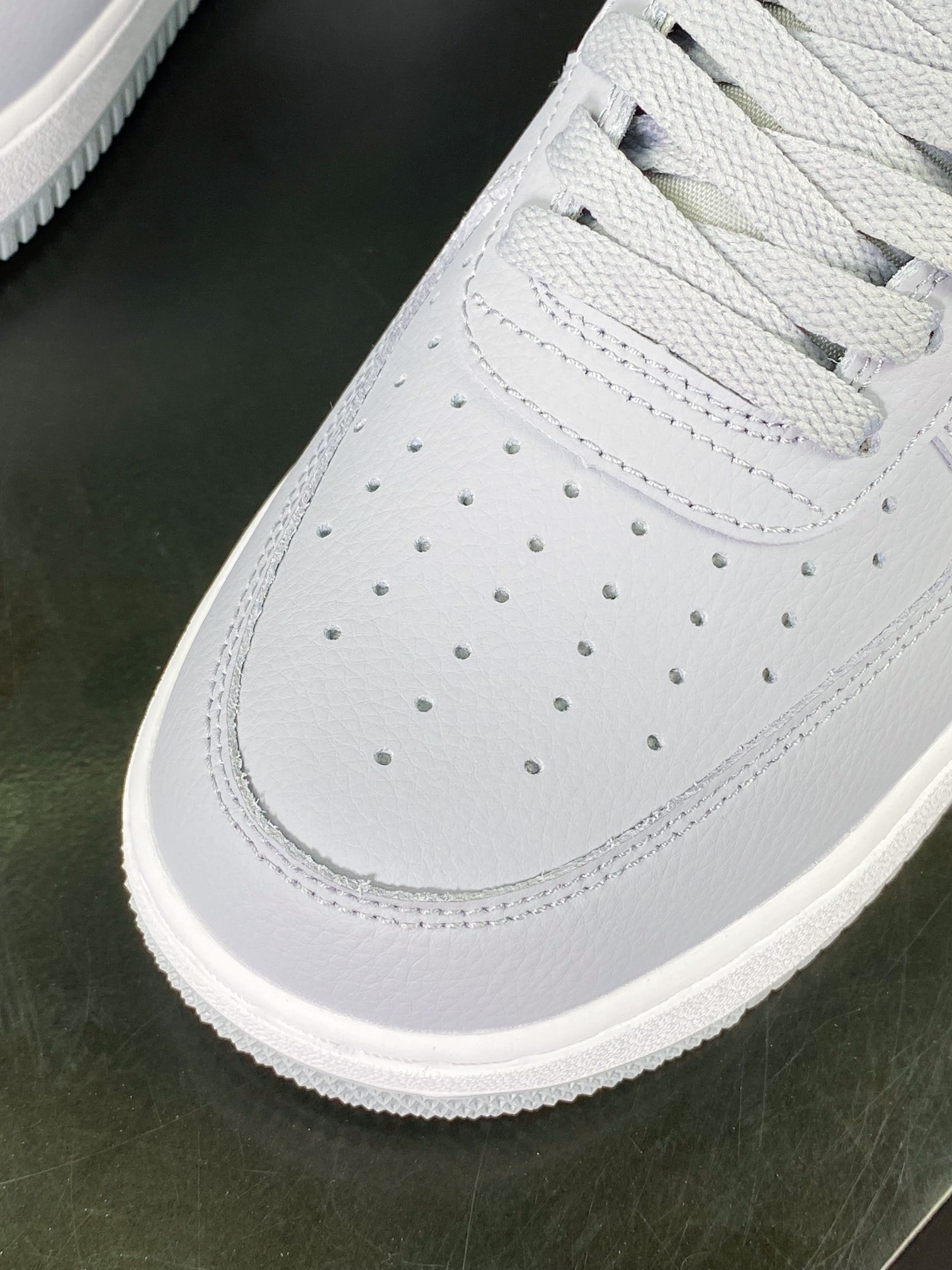 Nike Leather Cinza e Vermelho Double Hook - Vista 6