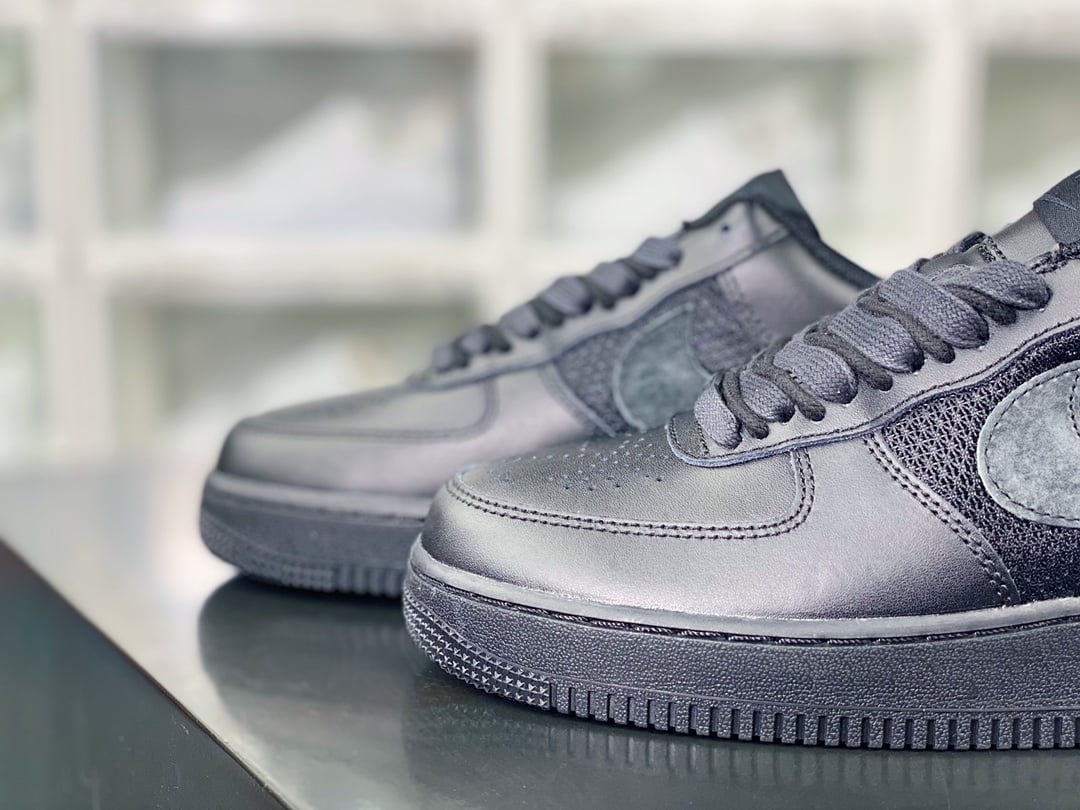 Nike Leather Cinza e Preto - Vista 8