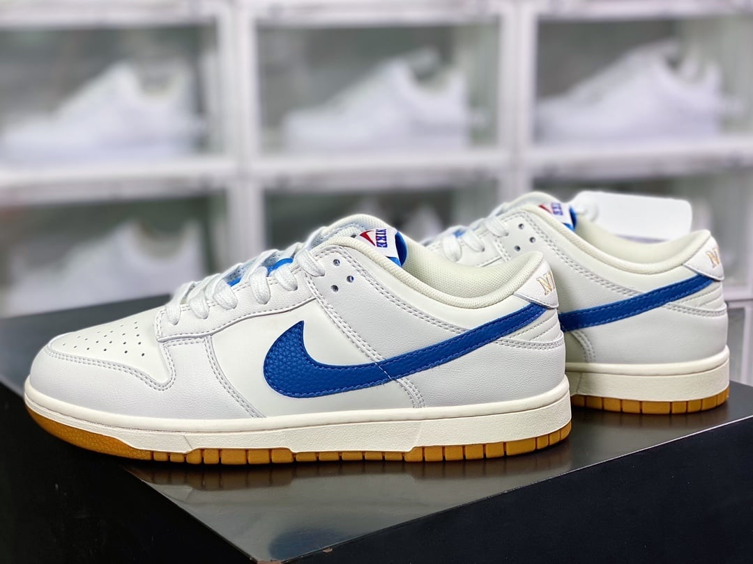 NK Dunk Low Couro Leite Índigo - Vista 3