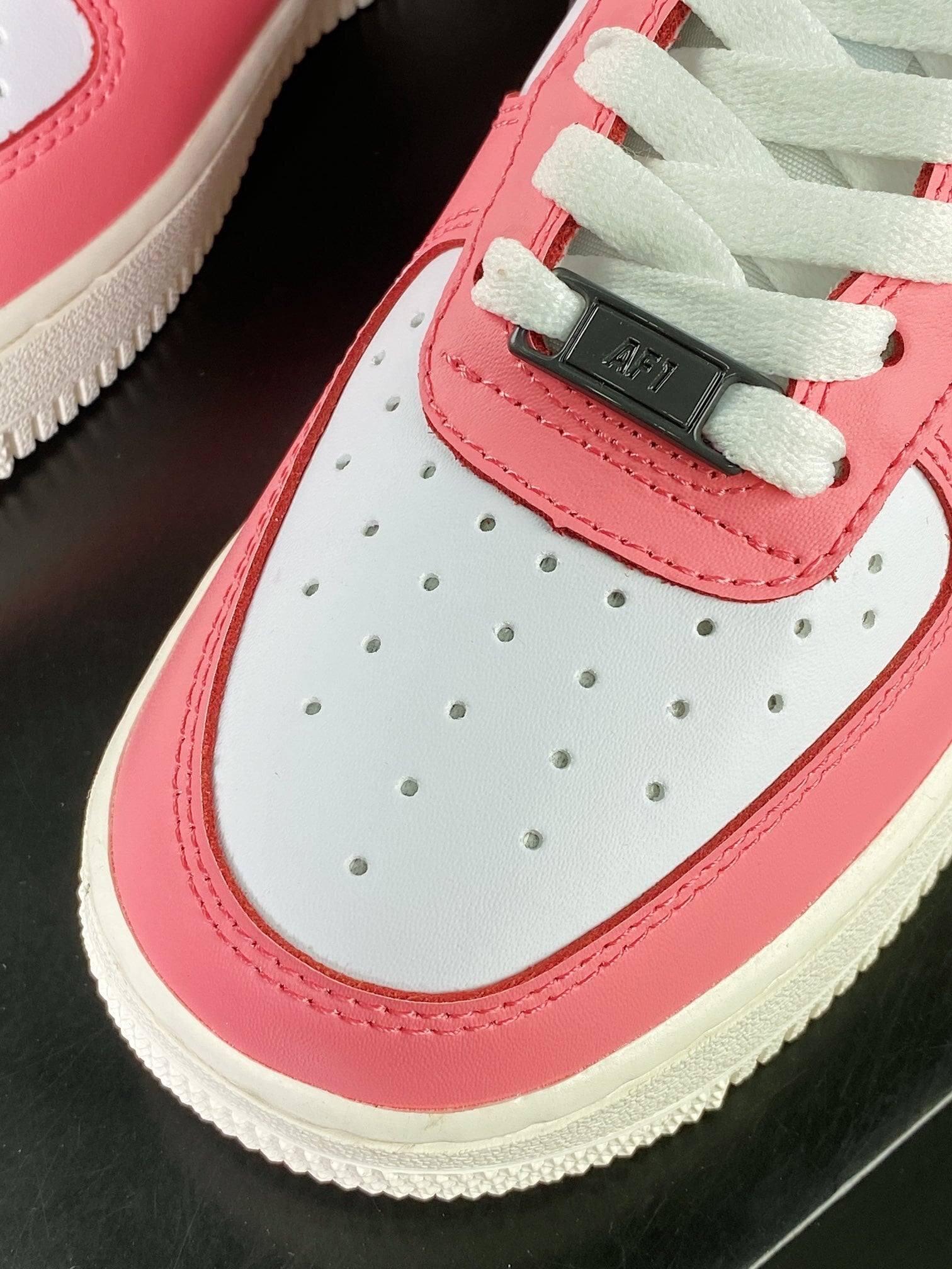 Nike Leather Branco, Laranja e Roxo - Vista 6