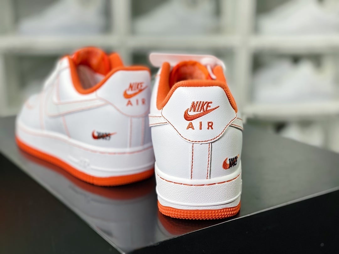 Nike Leather Branco com Laranja Streetball - Vista 4