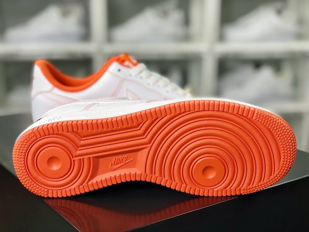 Nike Leather Branco com Laranja Streetball - Vista 5